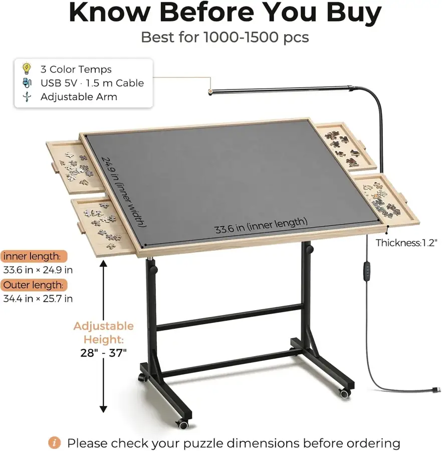 ALL4JIG LED Puzzle Tables supporting view 2