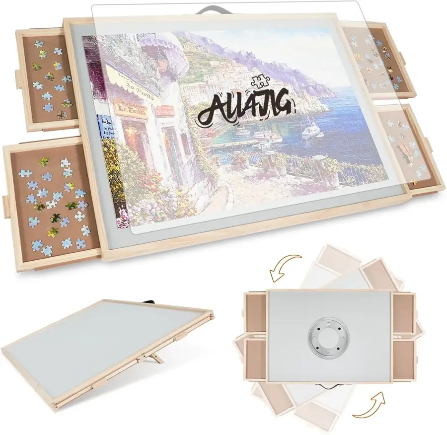 2-in-1 Tilting & Rotating Puzzle Boards
